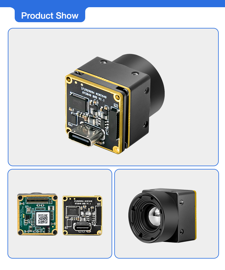 Mini 256 * 192 infragorrien kamera termikoko modulua