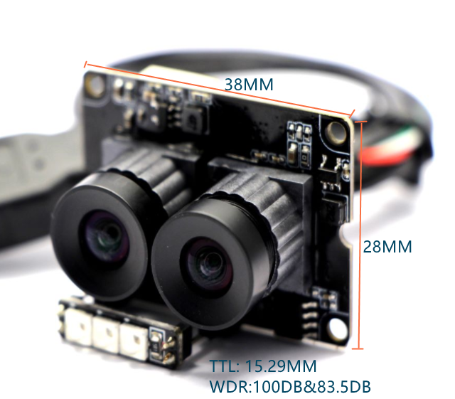 WDR lente bikoitzeko kameraren modulua