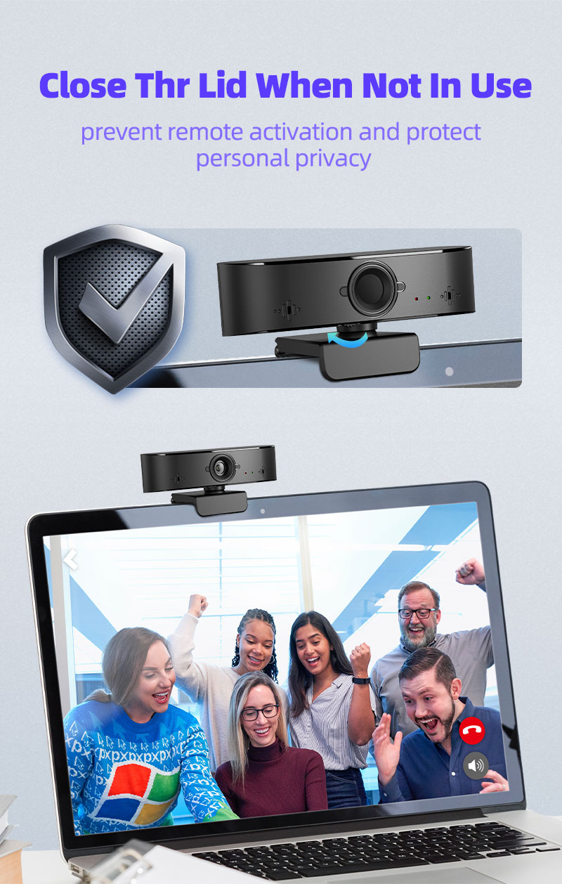 Nouvelle webcam 1080P @ 30fps bon marché avec couverture de confidentialité