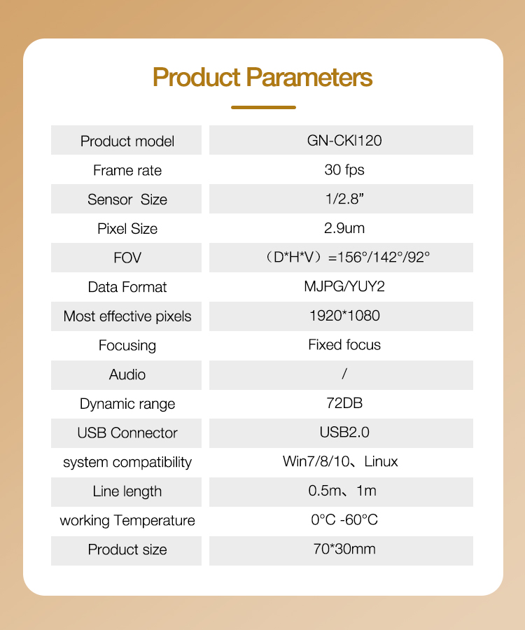 2MP IMX307 HDR Low Light Camera Module