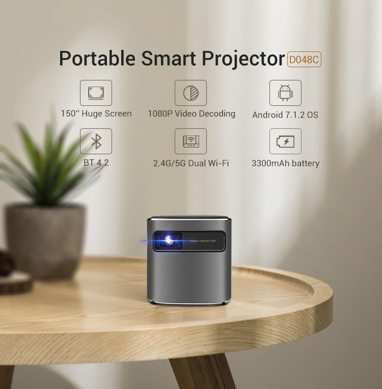 Smart 480P DLP Mini Portable Projector