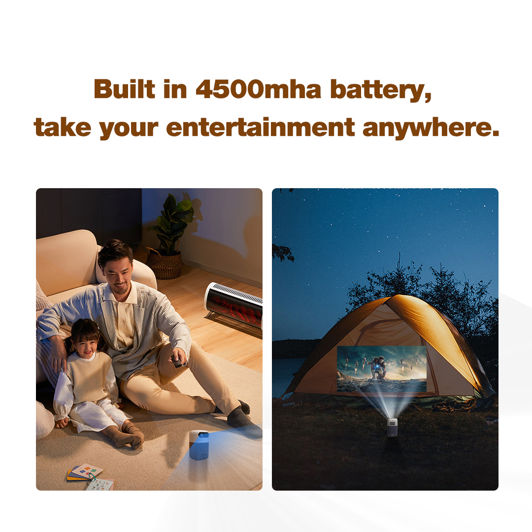 4K Destekli Android 480P Akıllı Taşınabilir Projektör