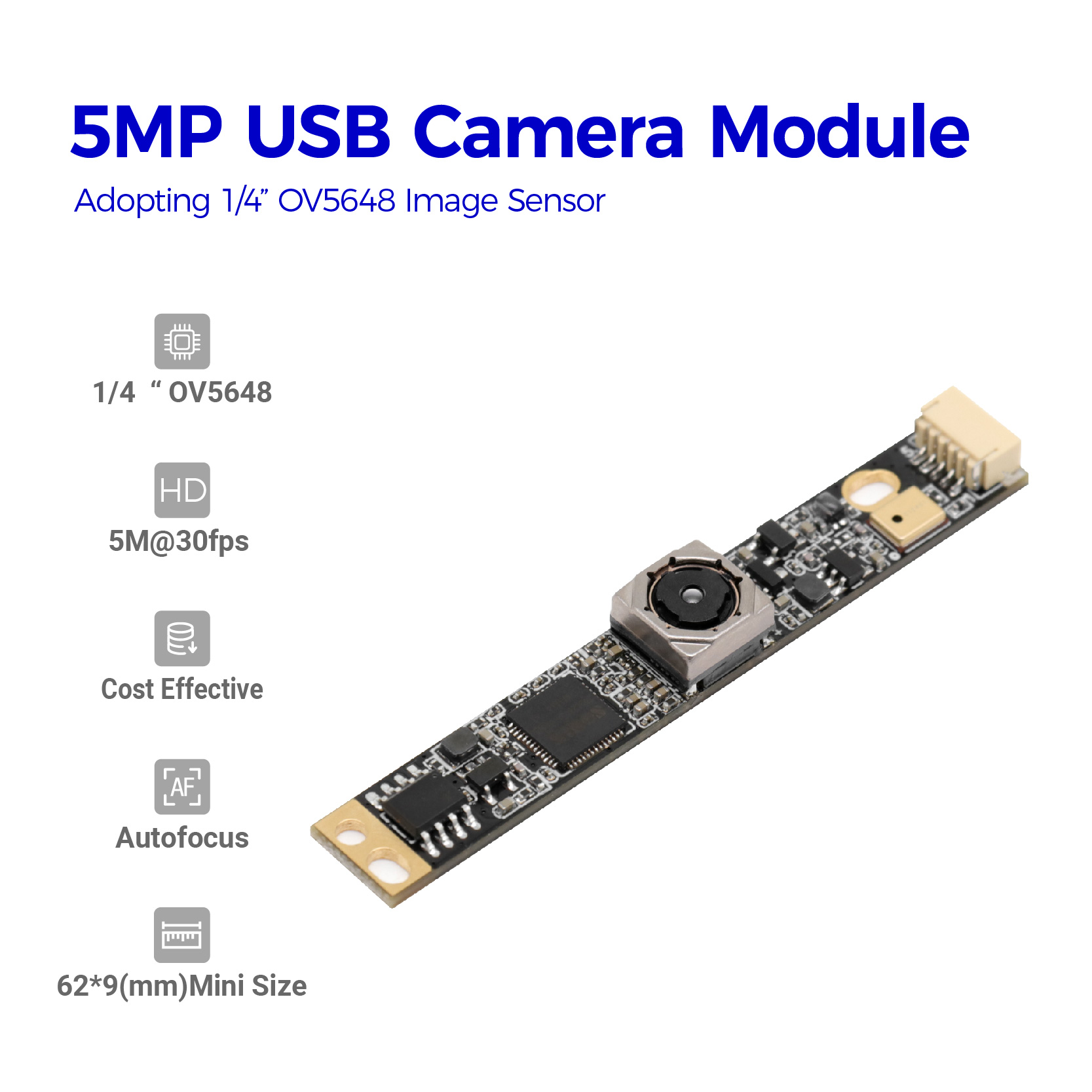 5MP autofokus OV5648 kameramodul