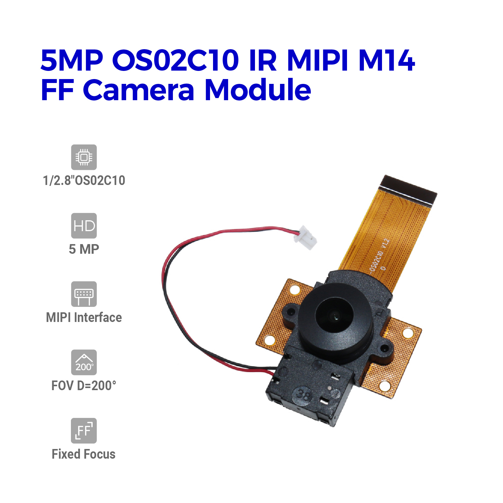 Wholesale 5MP OS02C10 Large View Angle Fixed Focus MIPI Endoscope ...