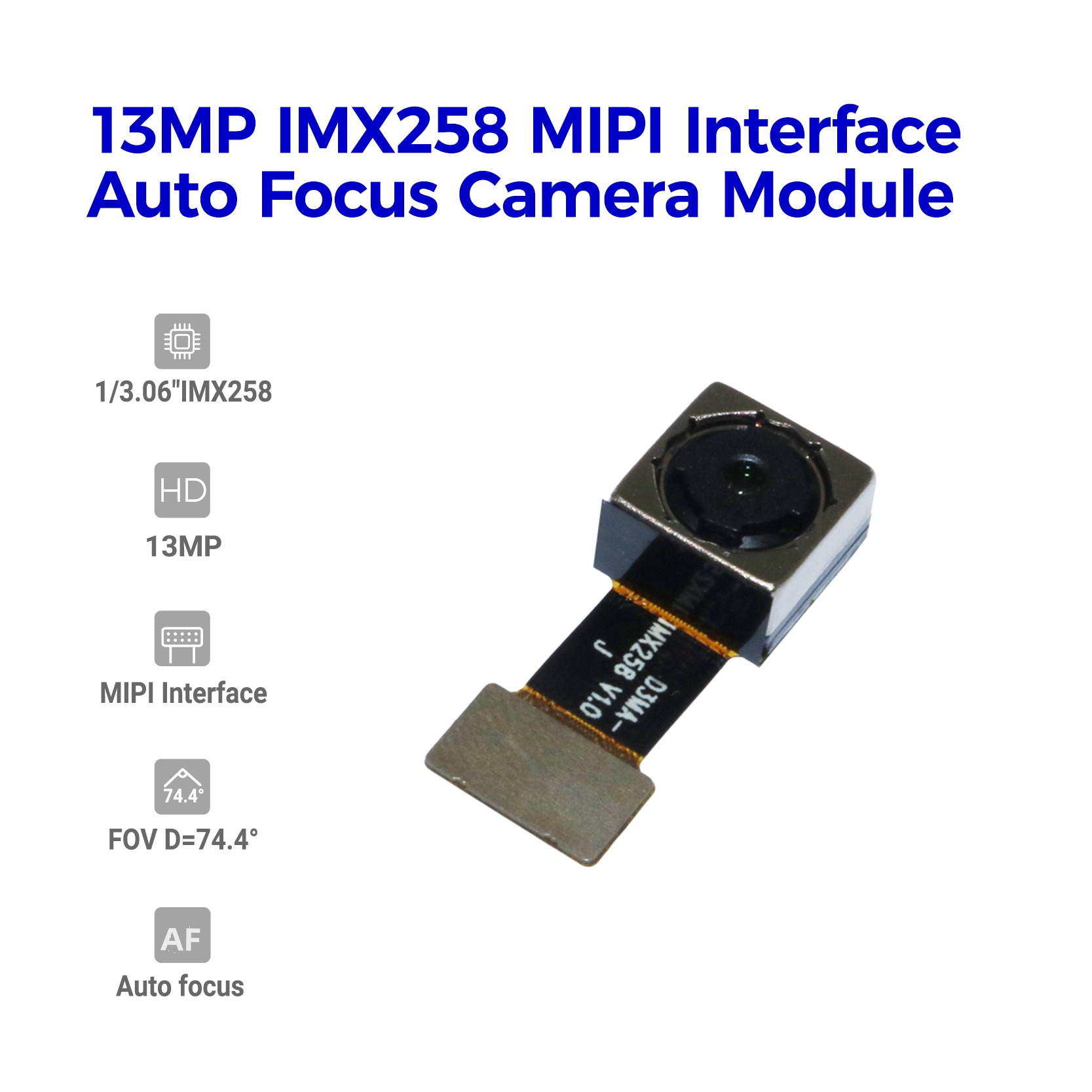 信頼への信頼 4K Wholesale 13MP Camera MIPI focus Auto HDR IMX258 Sony ウェブカメラ・VoIP機器