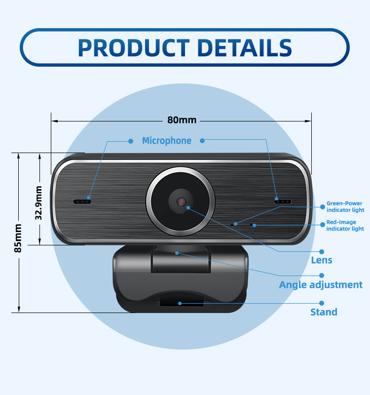 2MP USB PC Camera Video Conference Webcam