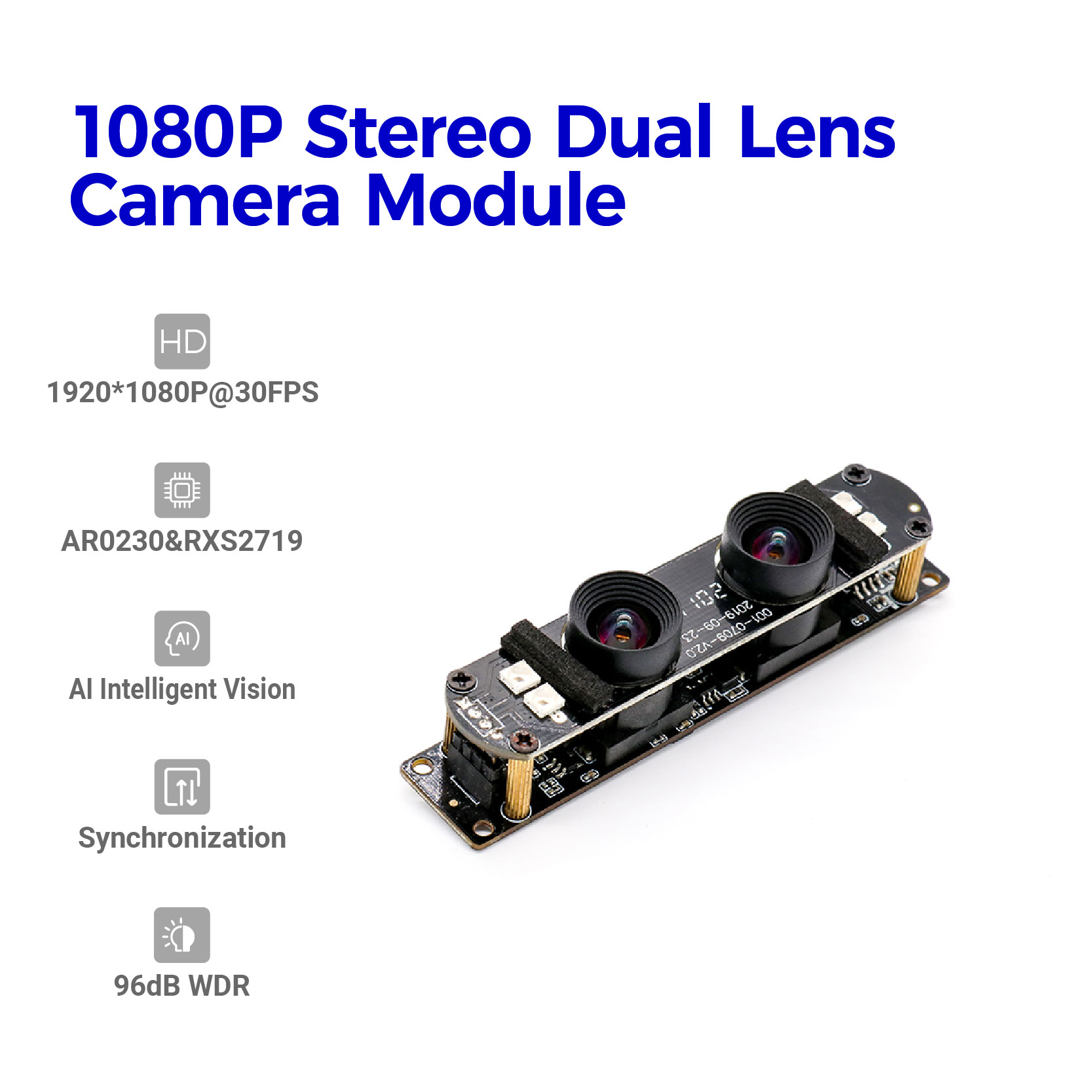Wholesale 1080P AR0230 Dual Lens Camera Module Manufacturer and ...