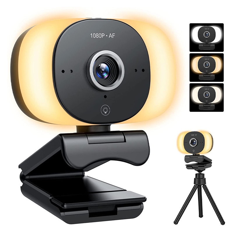 1080P 60fps Webcam Built-in Privacy Cover